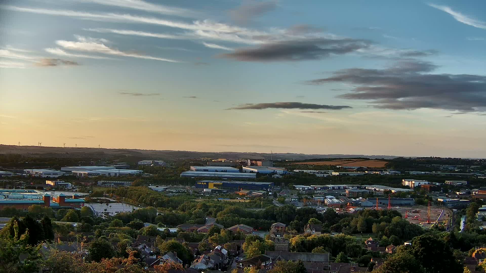 Sheffield, Tinsley Industrial Area fron Don Valley Skyline Live Cam - Sheffield, South Yorkshire, Yorkshire and the Humber, England, United Kingdom