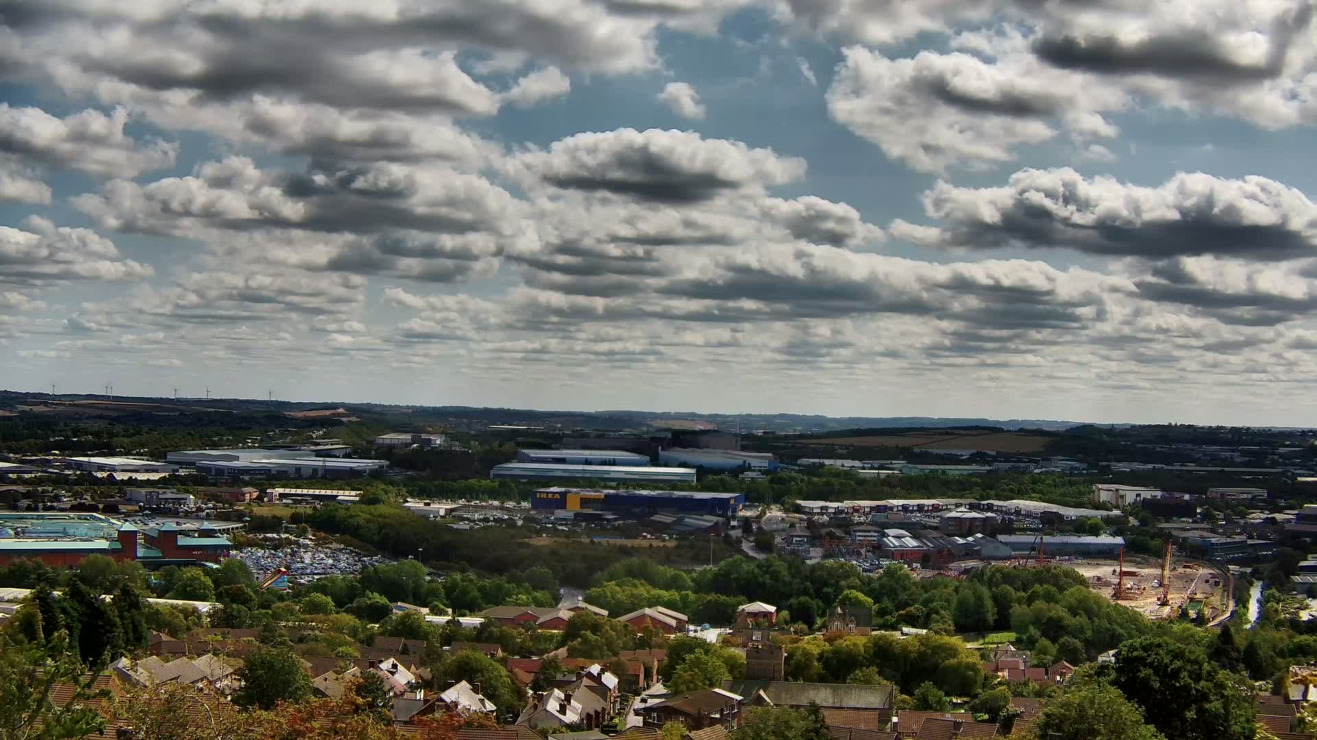 Sheffield, Tinsley Industrial Area fron Don Valley Skyline Live Cam - Sheffield, South Yorkshire, Yorkshire and the Humber, England, United Kingdom