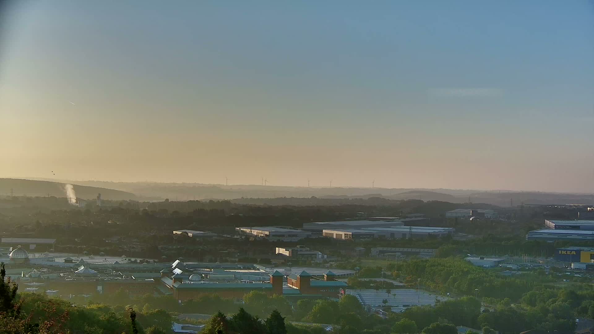 Sheffield, Tinsley Industrial Area fron Don Valley Skyline Live Cam - Sheffield, South Yorkshire, Yorkshire and the Humber, England, United Kingdom