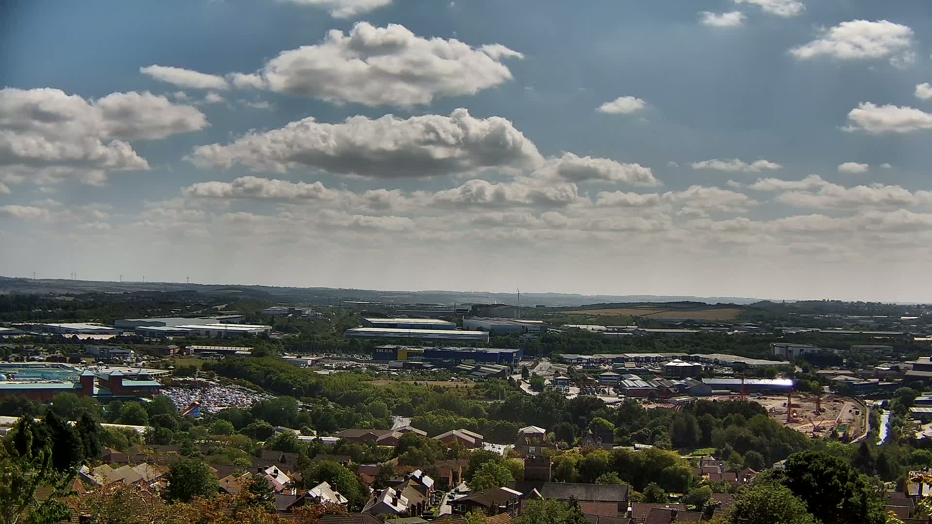 Sheffield, Tinsley Industrial Area fron Don Valley Skyline Live Cam - Sheffield, South Yorkshire, Yorkshire and the Humber, England, United Kingdom