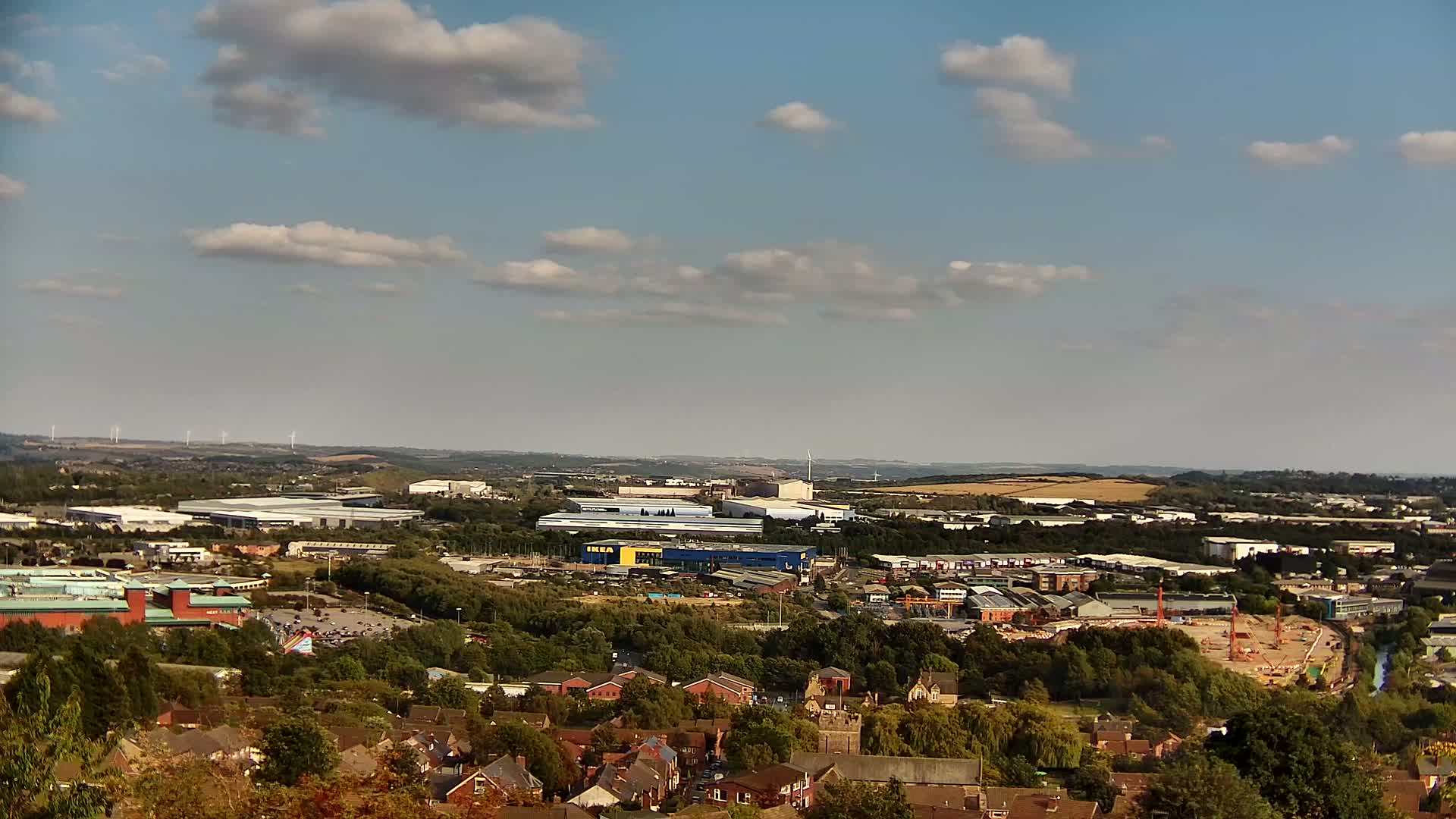 Sheffield, Tinsley Industrial Area fron Don Valley Skyline Live Cam - Sheffield, South Yorkshire, Yorkshire and the Humber, England, United Kingdom