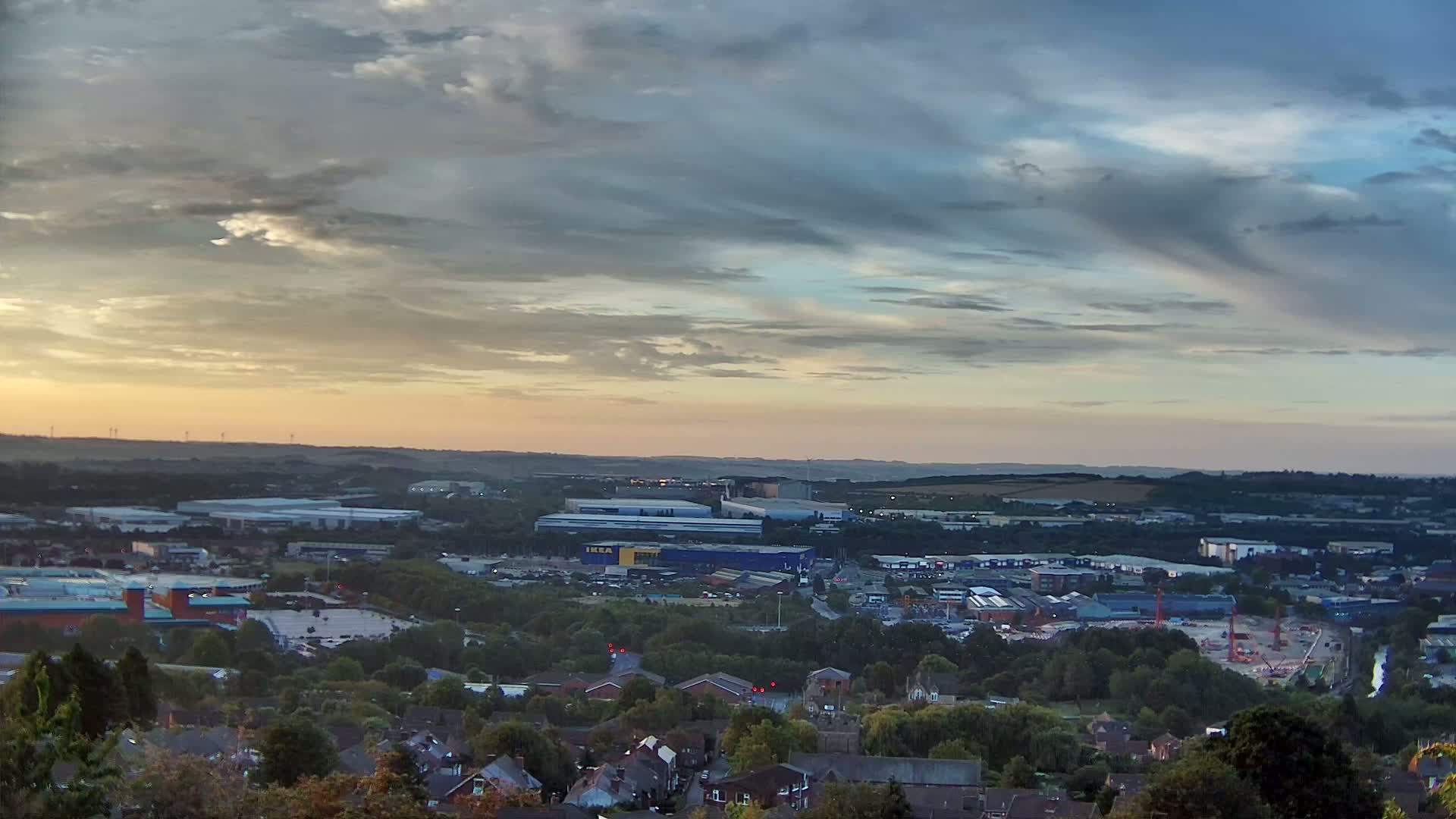 Sheffield, Tinsley Industrial Area fron Don Valley Skyline Live Cam - Sheffield, South Yorkshire, Yorkshire and the Humber, England, United Kingdom