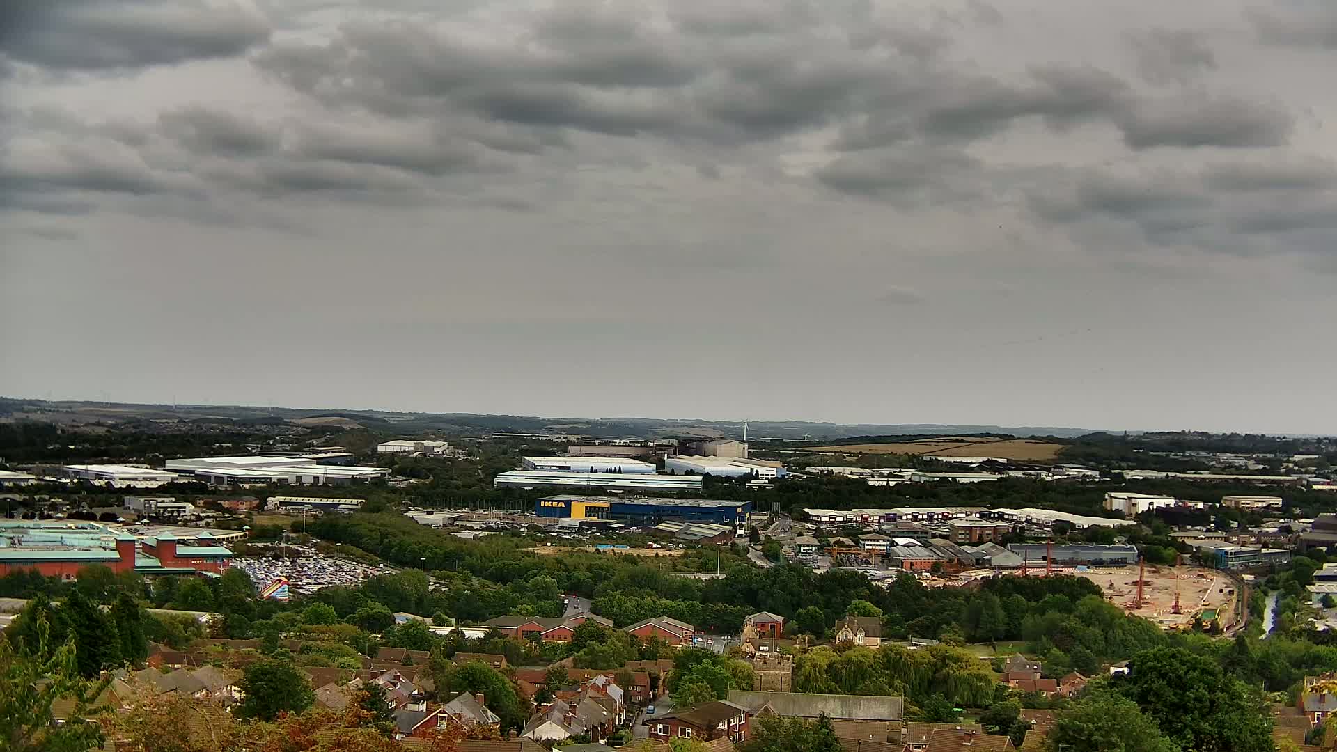 Sheffield, Tinsley Industrial Area fron Don Valley Skyline Live Cam - Sheffield, South Yorkshire, Yorkshire and the Humber, England, United Kingdom