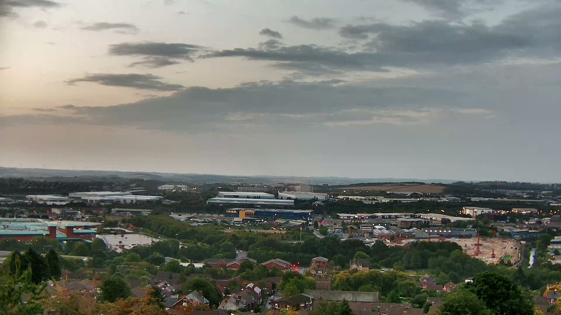 Sheffield, Tinsley Industrial Area fron Don Valley Skyline Live Cam - Sheffield, South Yorkshire, Yorkshire and the Humber, England, United Kingdom