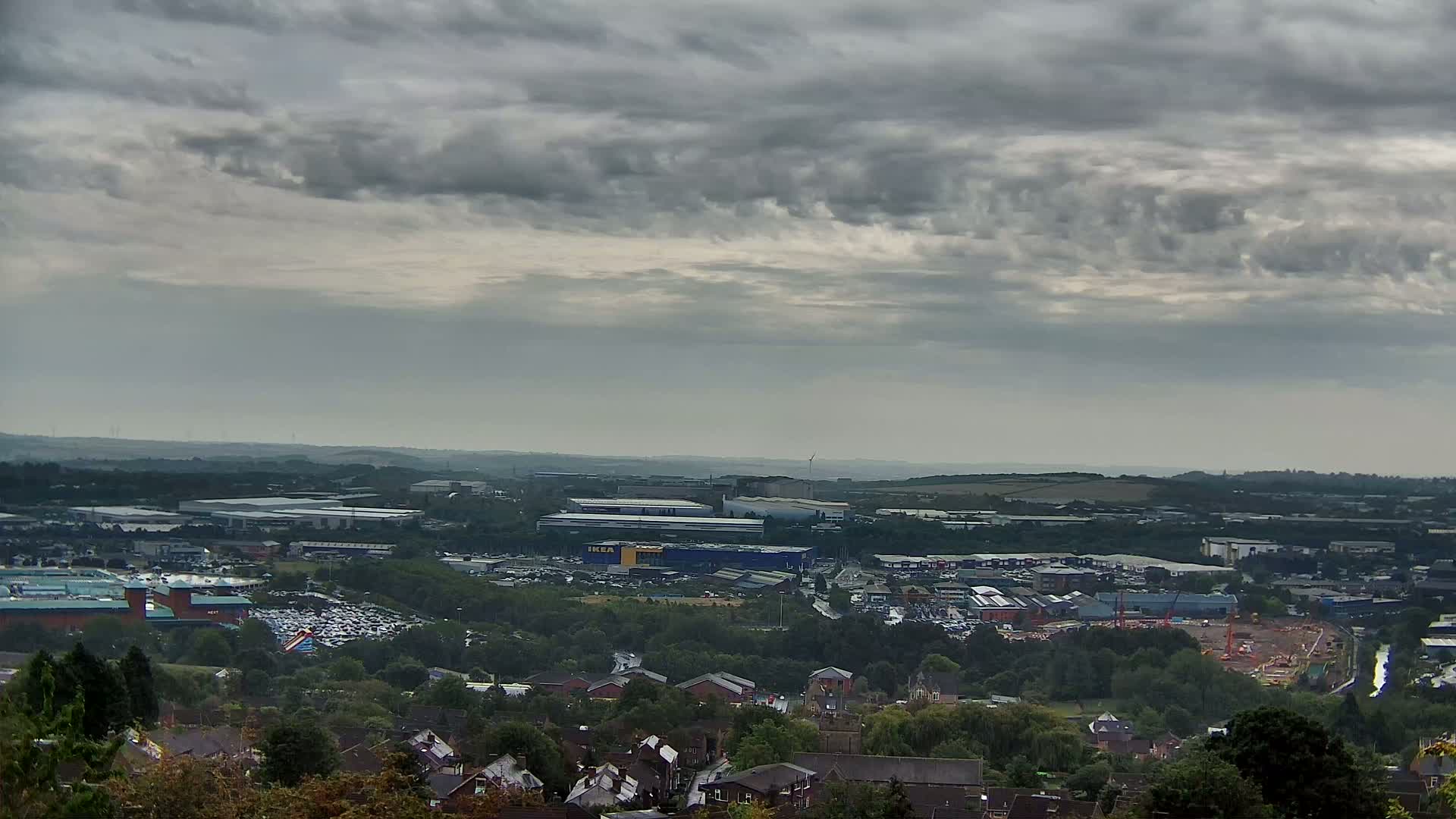 Sheffield, Tinsley Industrial Area fron Don Valley Skyline Live Cam - Sheffield, South Yorkshire, Yorkshire and the Humber, England, United Kingdom