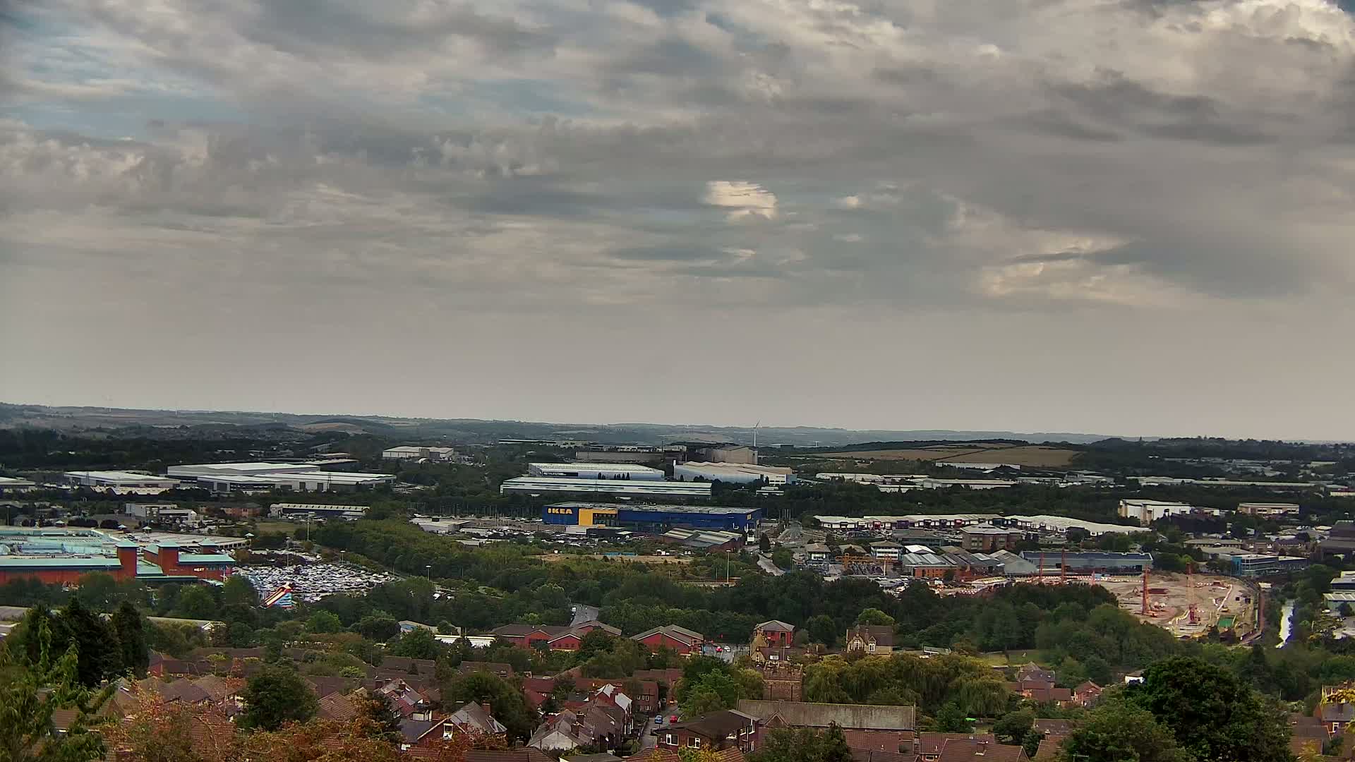 Sheffield, Tinsley Industrial Area fron Don Valley Skyline Live Cam - Sheffield, South Yorkshire, Yorkshire and the Humber, England, United Kingdom