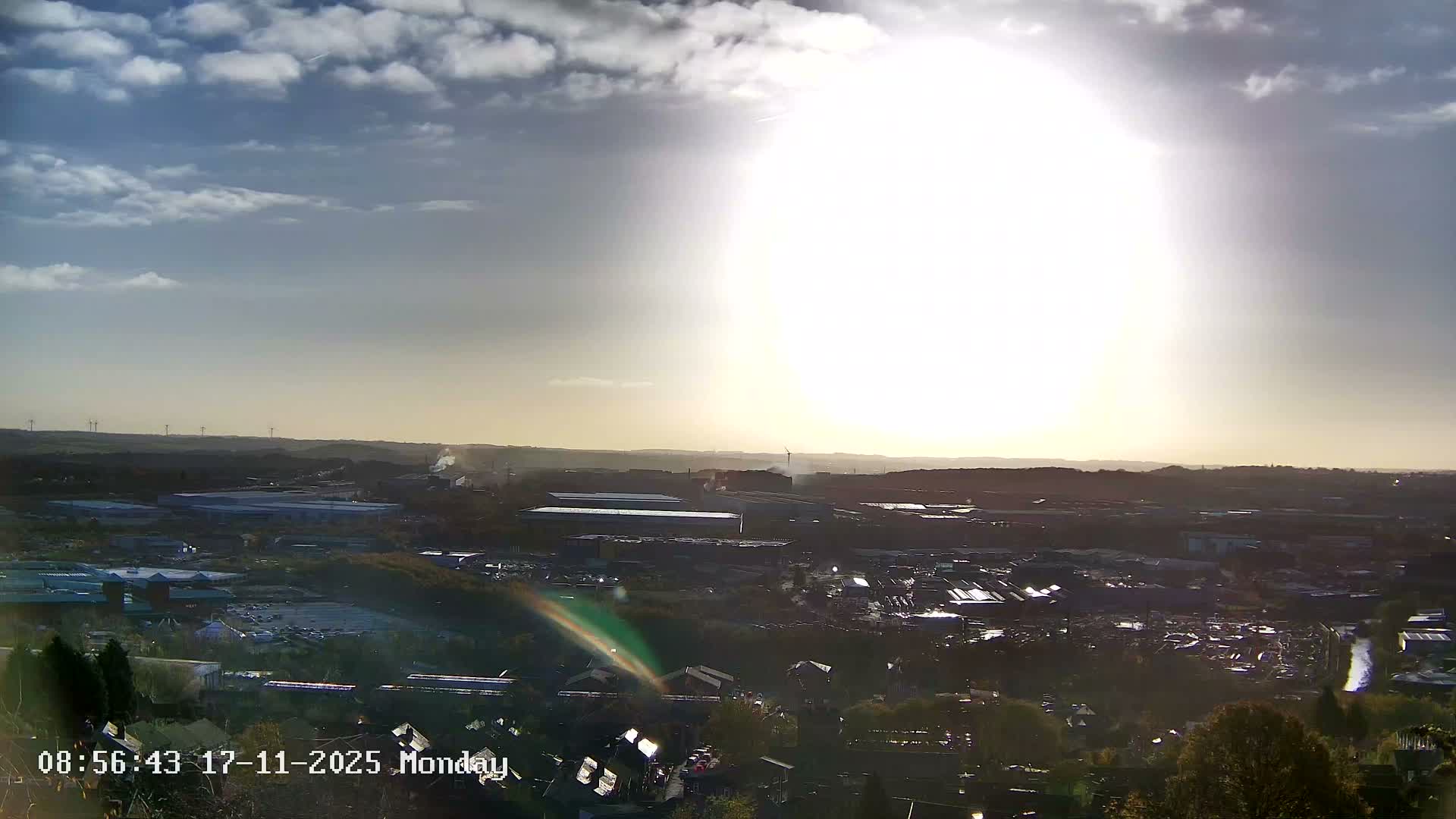 Sheffield, Tinsley Industrial Area fron Don Valley Skyline Live Cam - Sheffield, South Yorkshire, Yorkshire and the Humber, England, United Kingdom