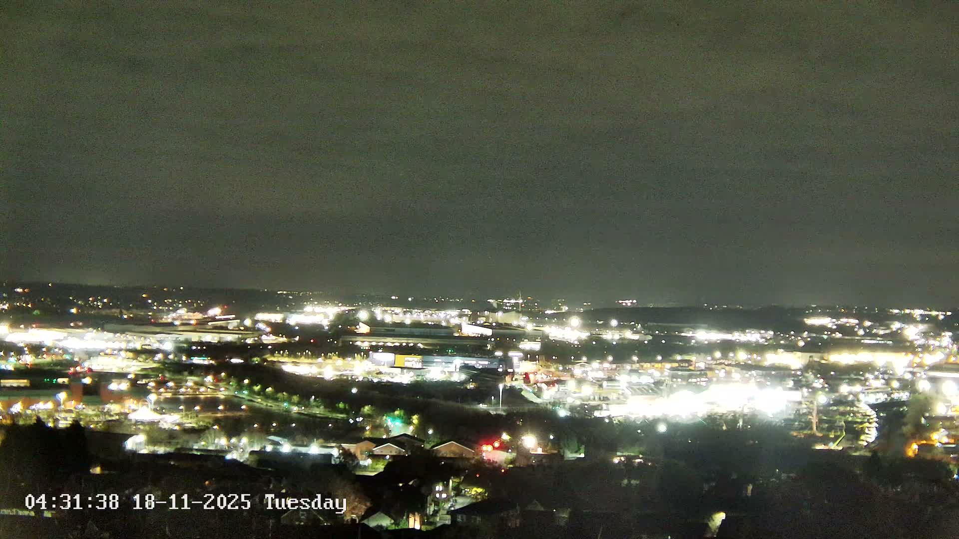 Sheffield, Tinsley Industrial Area fron Don Valley Skyline Live Cam - Sheffield, South Yorkshire, Yorkshire and the Humber, England, United Kingdom