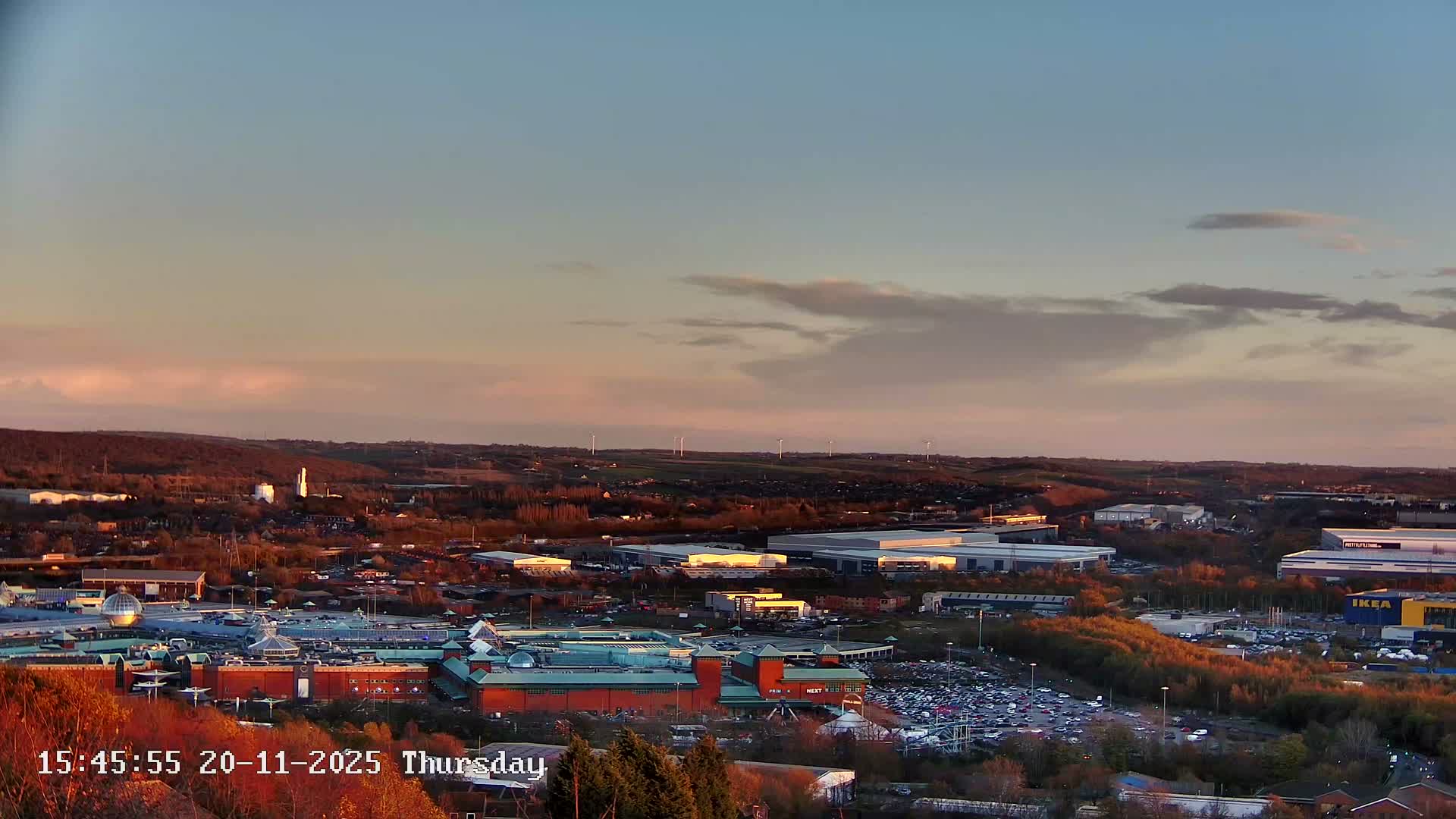 Sheffield, Tinsley Industrial Area fron Don Valley Skyline Live Cam - Sheffield, South Yorkshire, Yorkshire and the Humber, England, United Kingdom