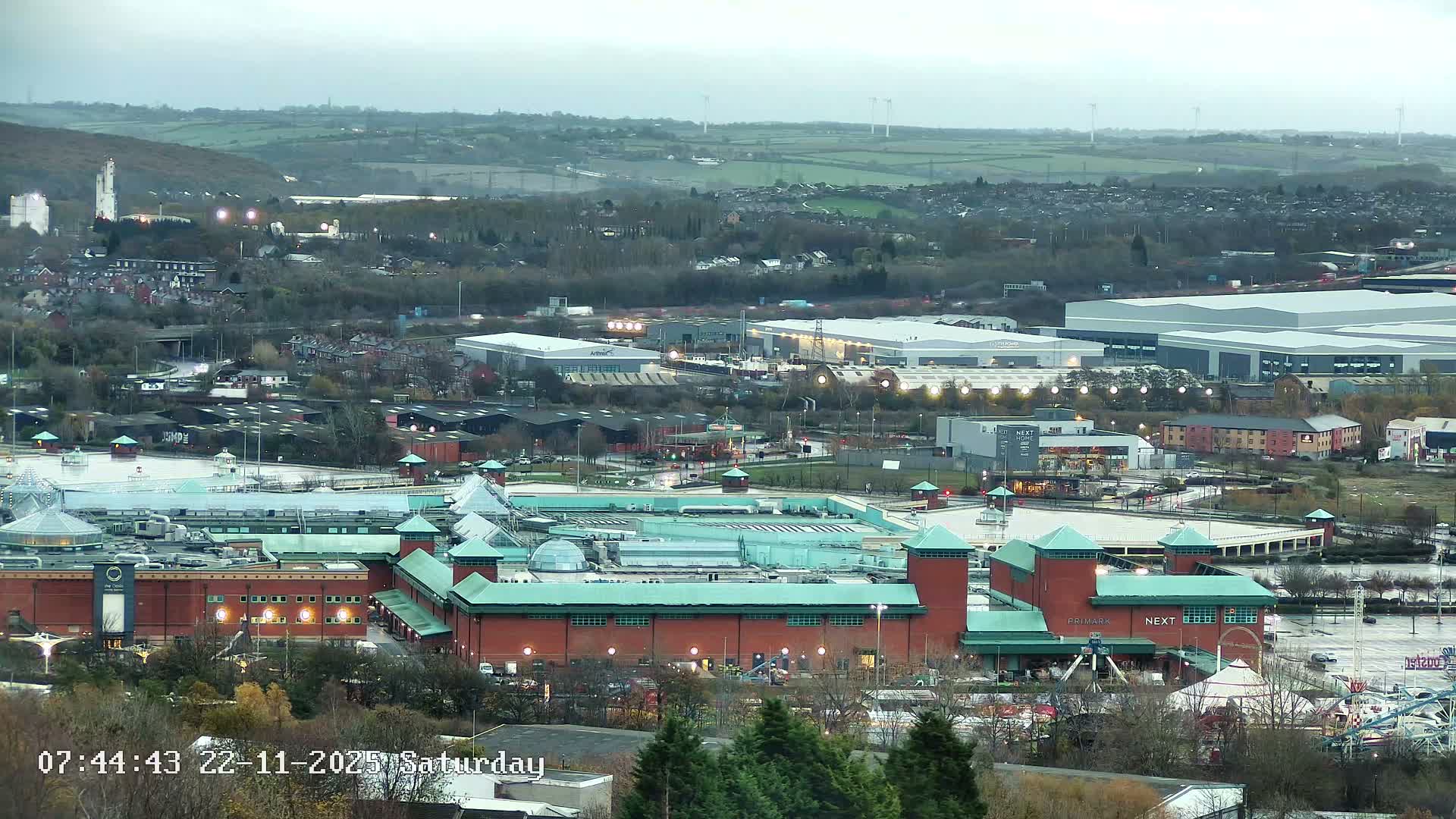 Sheffield, Tinsley Industrial Area fron Don Valley Skyline Live Cam - Sheffield, South Yorkshire, Yorkshire and the Humber, England, United Kingdom