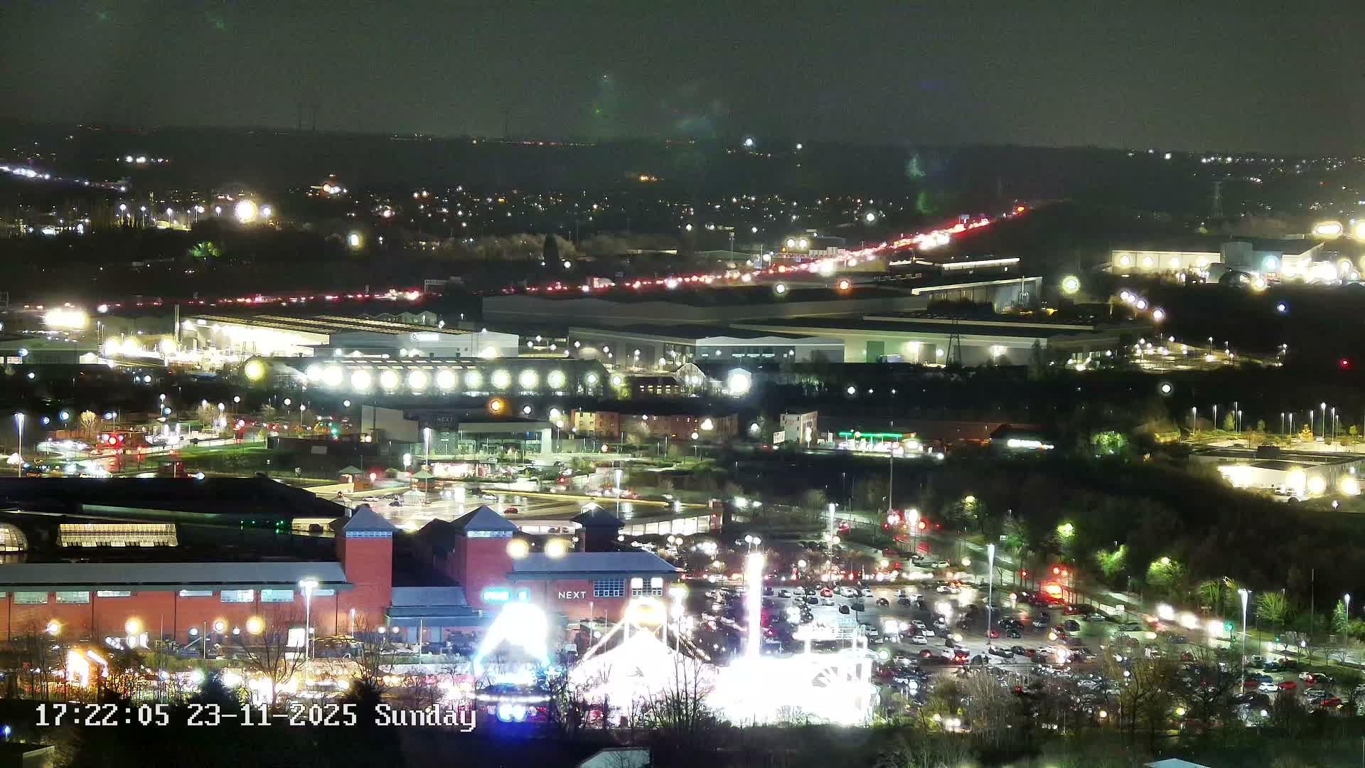 Sheffield, Tinsley Industrial Area fron Don Valley Skyline Live Cam - Sheffield, South Yorkshire, Yorkshire and the Humber, England, United Kingdom