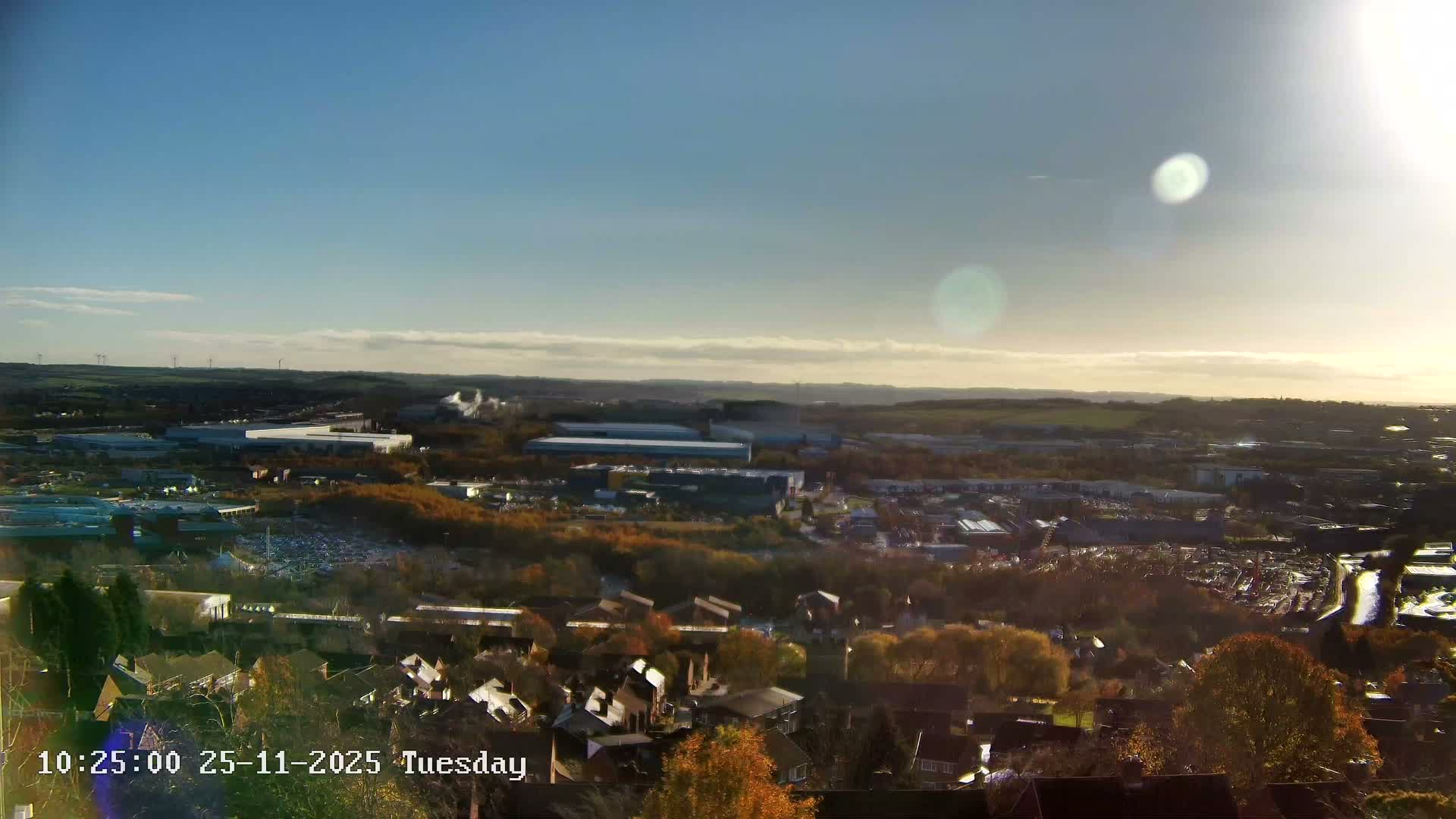 Sheffield, Tinsley Industrial Area fron Don Valley Skyline Live Cam - Sheffield, South Yorkshire, Yorkshire and the Humber, England, United Kingdom