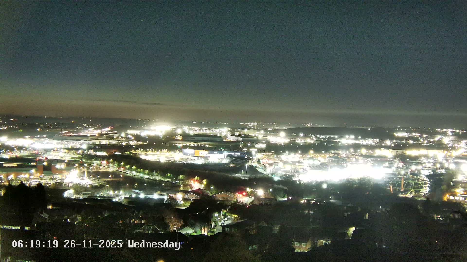 Sheffield, Tinsley Industrial Area fron Don Valley Skyline Live Cam - Sheffield, South Yorkshire, Yorkshire and the Humber, England, United Kingdom