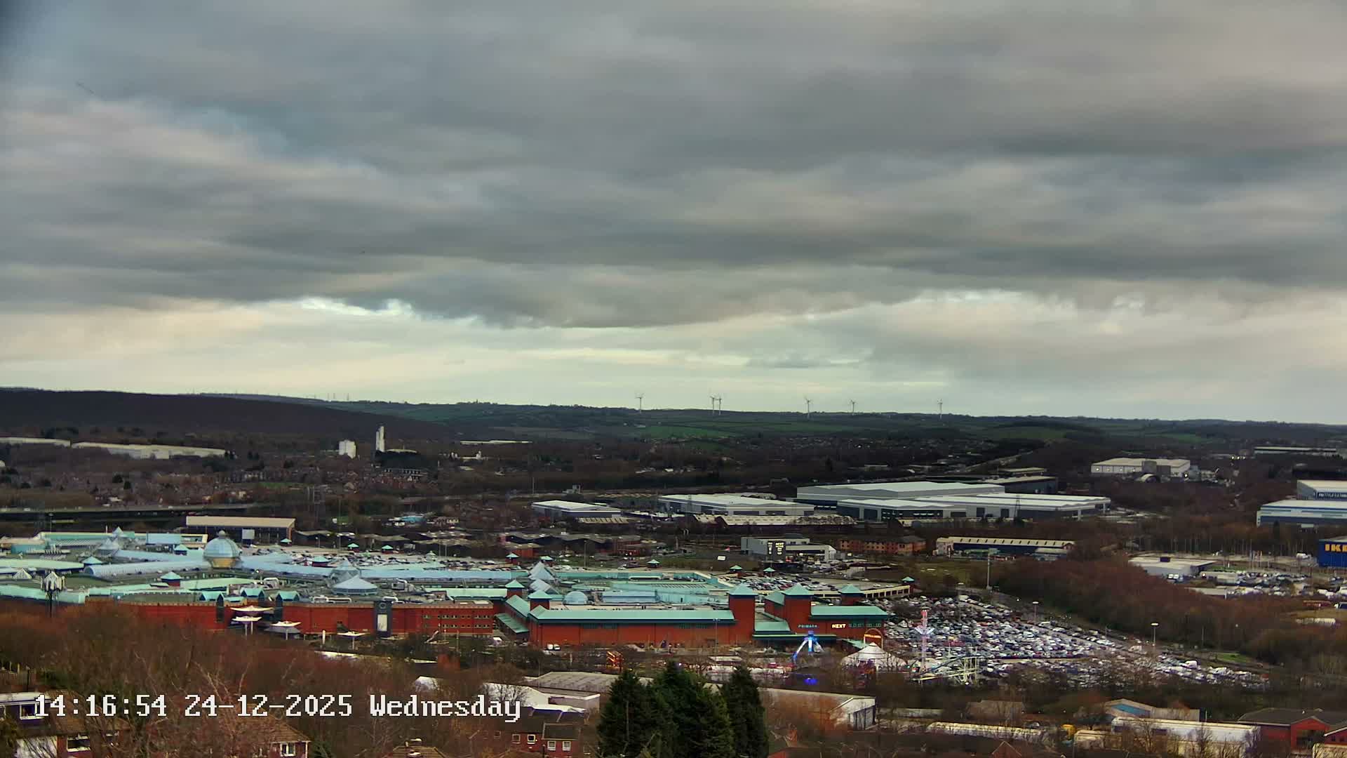 Sheffield, Tinsley Industrial Area fron Don Valley Skyline Live Cam - Sheffield, South Yorkshire, Yorkshire and the Humber, England, United Kingdom