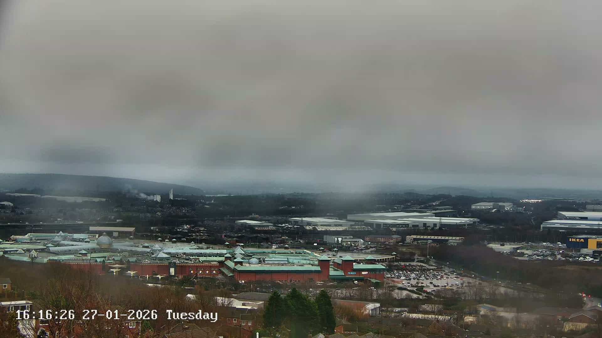 Sheffield, Tinsley Industrial Area fron Don Valley Skyline Live Cam - Sheffield, South Yorkshire, Yorkshire and the Humber, England, United Kingdom