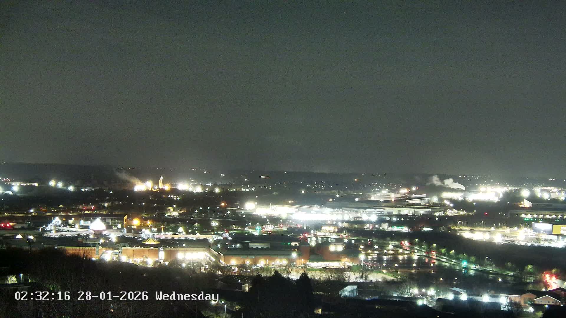 Sheffield, Tinsley Industrial Area fron Don Valley Skyline Live Cam - Sheffield, South Yorkshire, Yorkshire and the Humber, England, United Kingdom