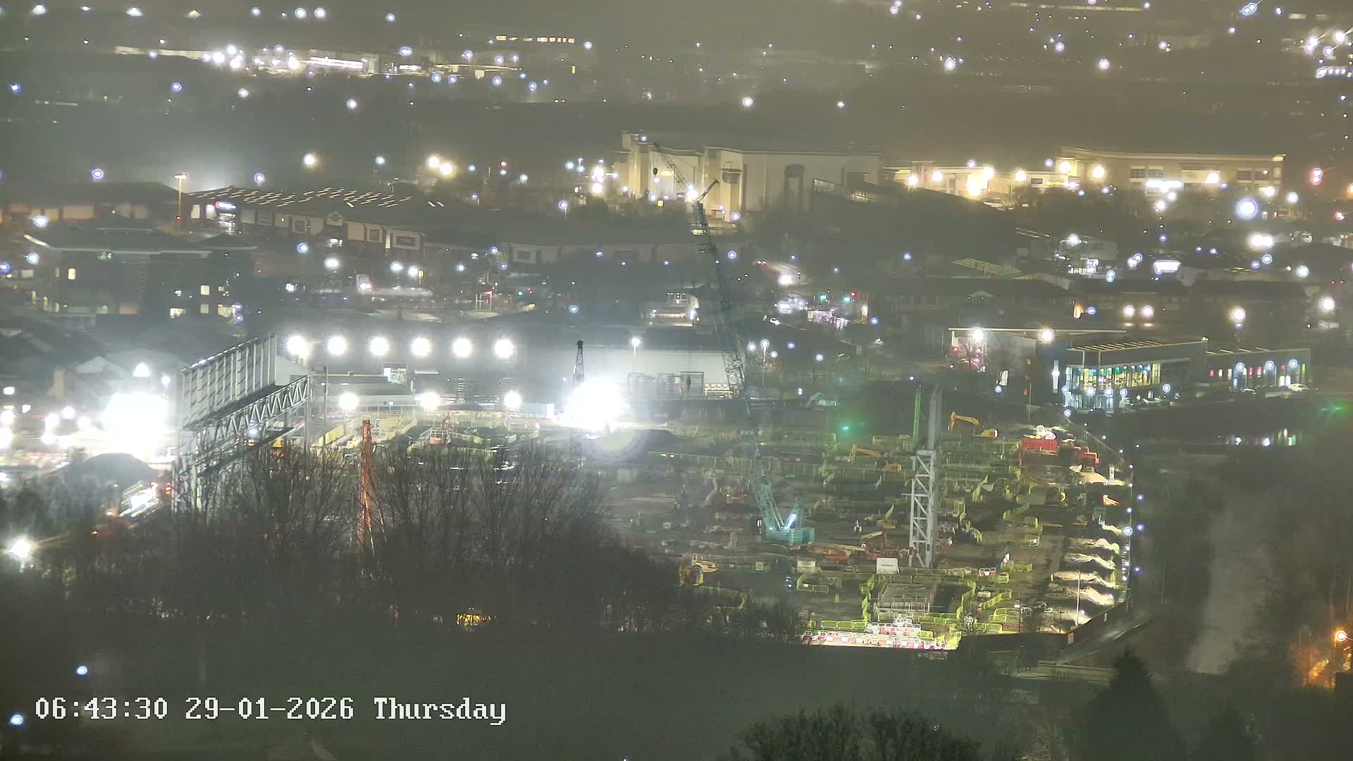 Sheffield, Tinsley Industrial Area fron Don Valley Skyline Live Cam - Sheffield, South Yorkshire, Yorkshire and the Humber, England, United Kingdom