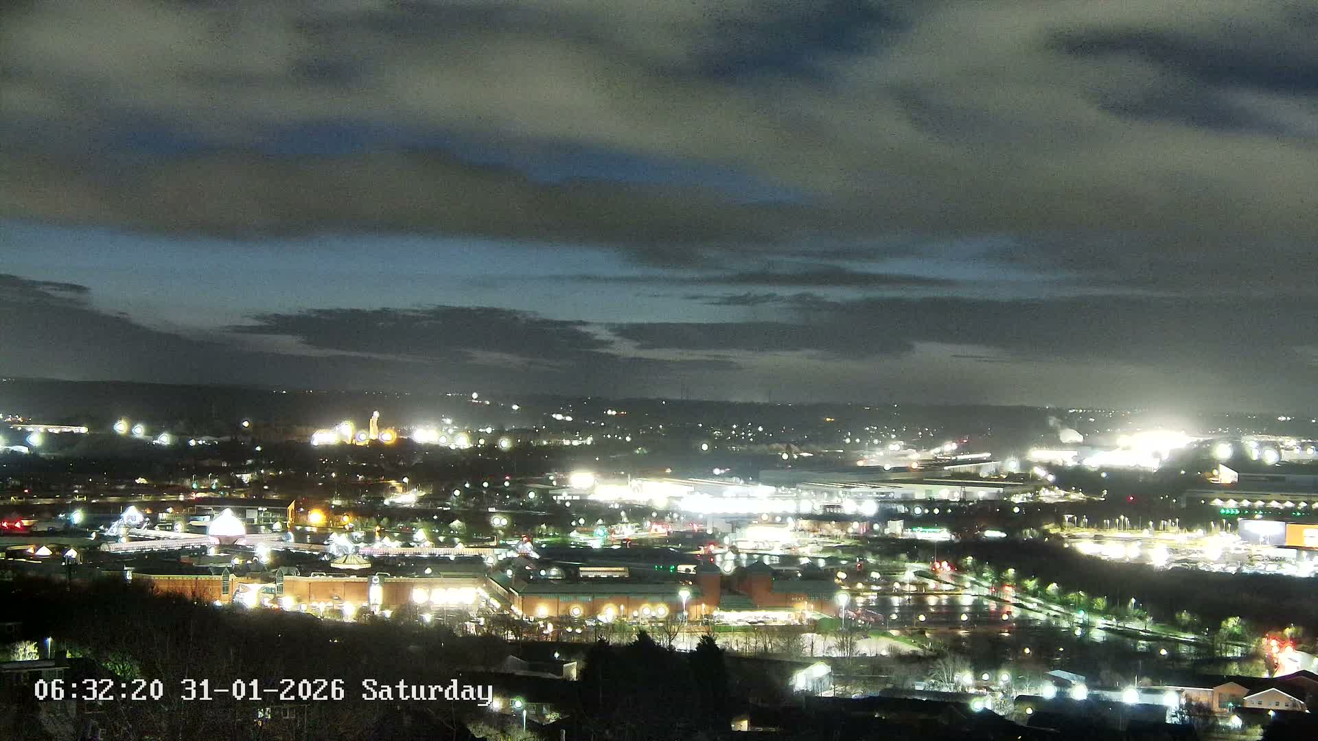 Sheffield, Tinsley Industrial Area fron Don Valley Skyline Live Cam - Sheffield, South Yorkshire, Yorkshire and the Humber, England, United Kingdom