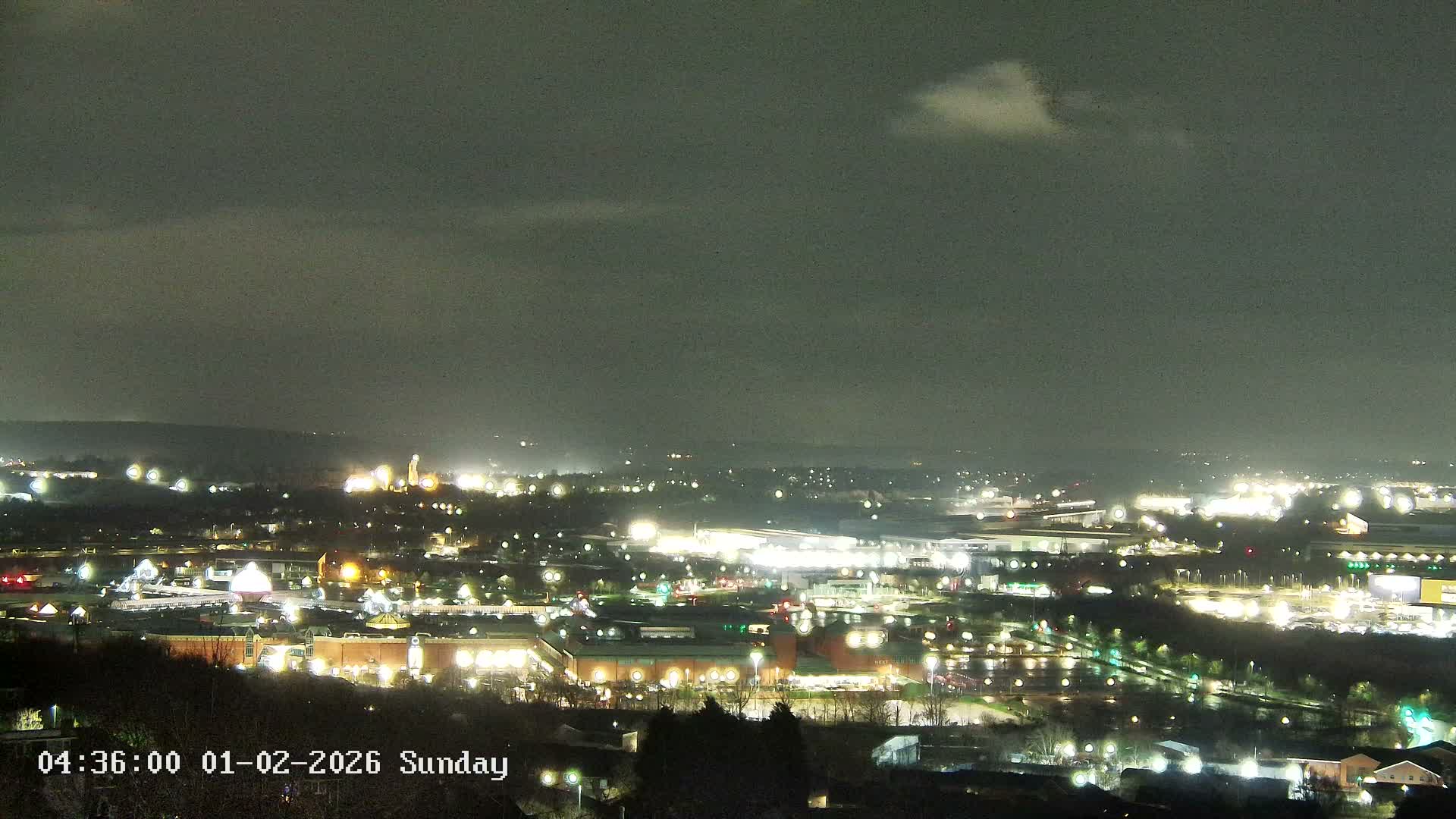 Sheffield, Tinsley Industrial Area fron Don Valley Skyline Live Cam - Sheffield, South Yorkshire, Yorkshire and the Humber, England, United Kingdom