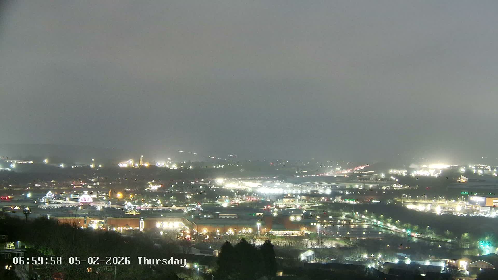 Sheffield, Tinsley Industrial Area fron Don Valley Skyline Live Cam - Sheffield, South Yorkshire, Yorkshire and the Humber, England, United Kingdom