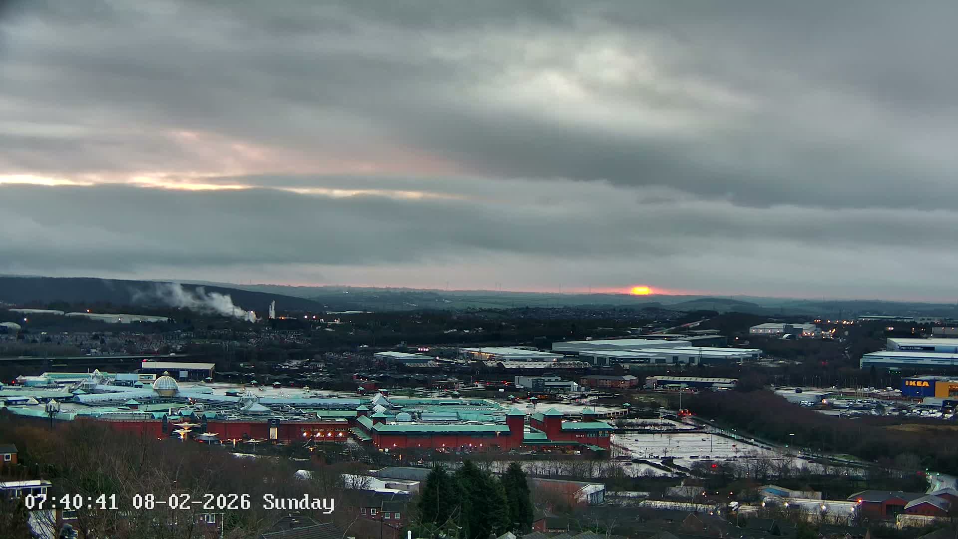 Sheffield, Tinsley Industrial Area fron Don Valley Skyline Live Cam - Sheffield, South Yorkshire, Yorkshire and the Humber, England, United Kingdom