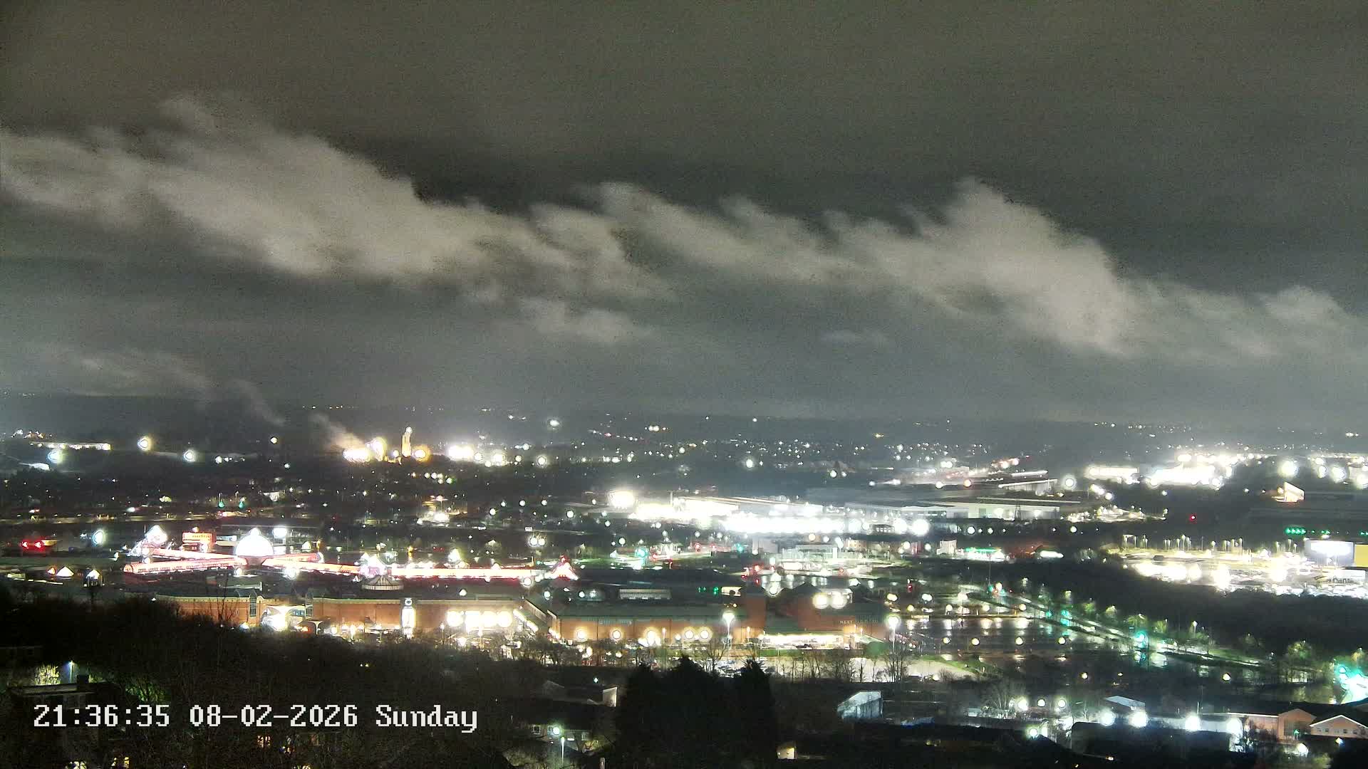 Sheffield, Tinsley Industrial Area fron Don Valley Skyline Live Cam - Sheffield, South Yorkshire, Yorkshire and the Humber, England, United Kingdom