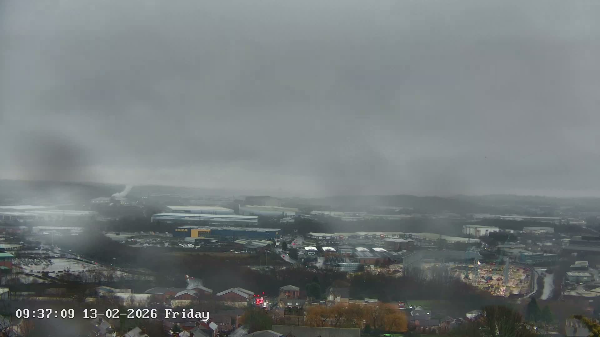 Sheffield, Tinsley Industrial Area fron Don Valley Skyline Live Cam - Sheffield, South Yorkshire, Yorkshire and the Humber, England, United Kingdom