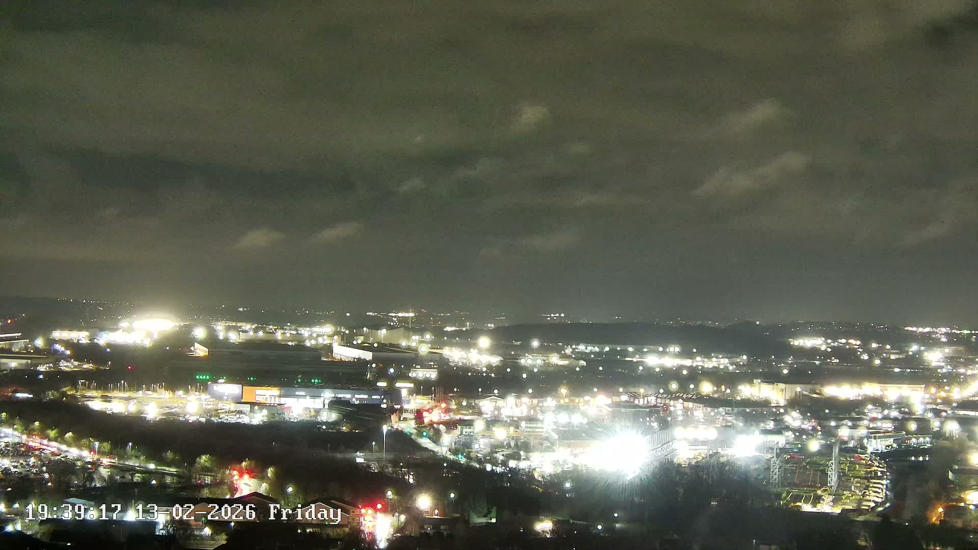 Sheffield, Tinsley Industrial Area fron Don Valley Skyline Live Cam - Sheffield, South Yorkshire, Yorkshire and the Humber, England, United Kingdom