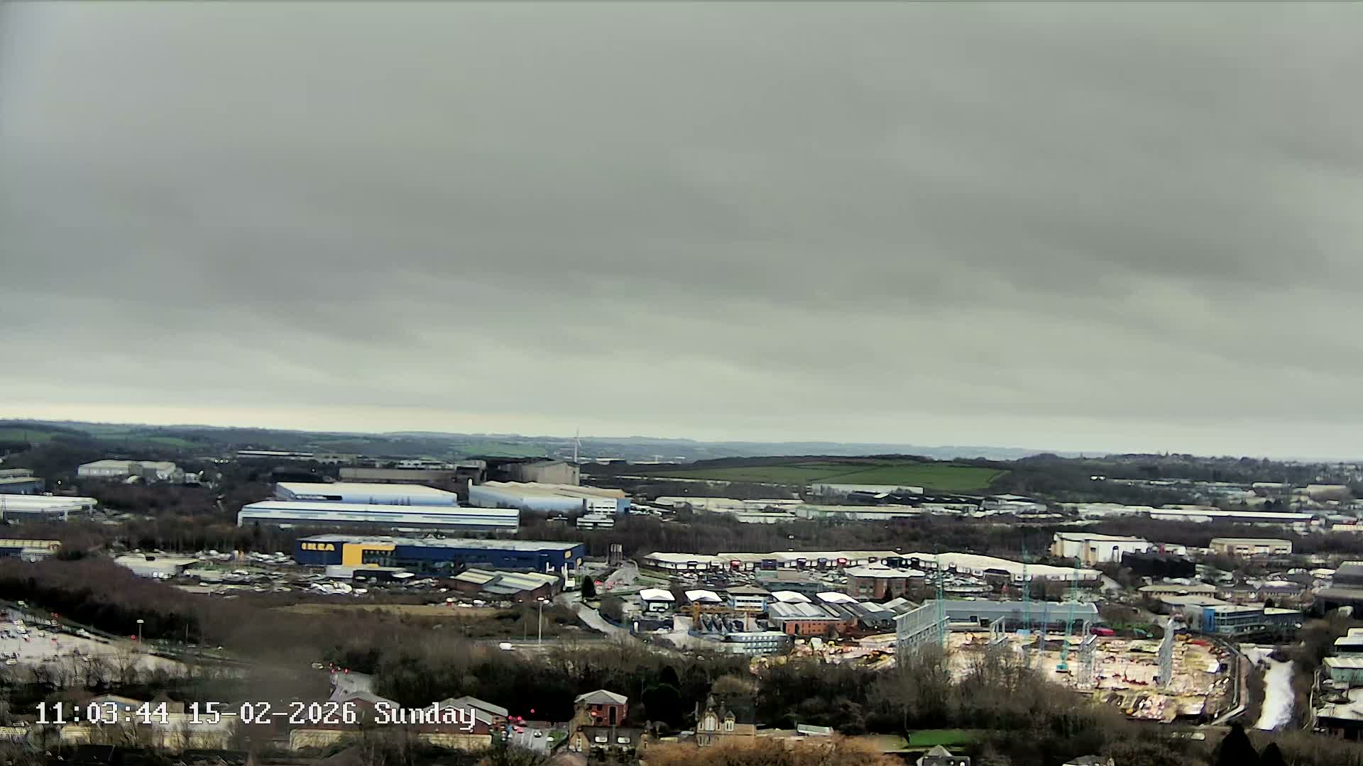 Sheffield, Tinsley Industrial Area fron Don Valley Skyline Live Cam - Sheffield, South Yorkshire, Yorkshire and the Humber, England, United Kingdom