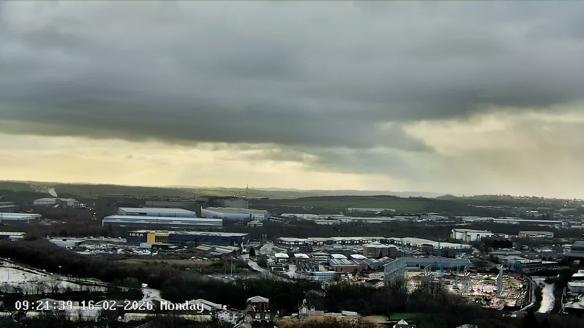 Sheffield, Tinsley Industrial Area fron Don Valley Skyline Live Cam - Sheffield, South Yorkshire, Yorkshire and the Humber, England, United Kingdom