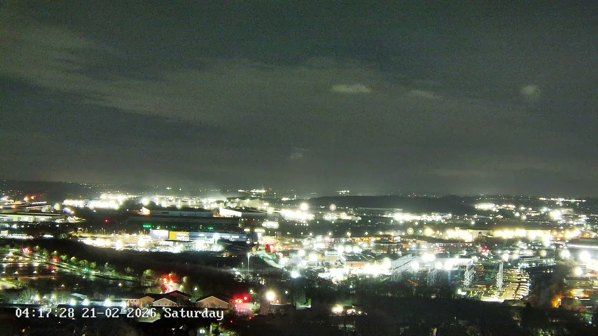 Sheffield, Tinsley Industrial Area fron Don Valley Skyline Live Cam - Sheffield, South Yorkshire, Yorkshire and the Humber, England, United Kingdom