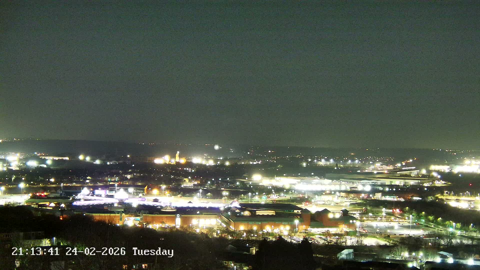 Sheffield, Tinsley Industrial Area fron Don Valley Skyline Live Cam - Sheffield, South Yorkshire, Yorkshire and the Humber, England, United Kingdom
