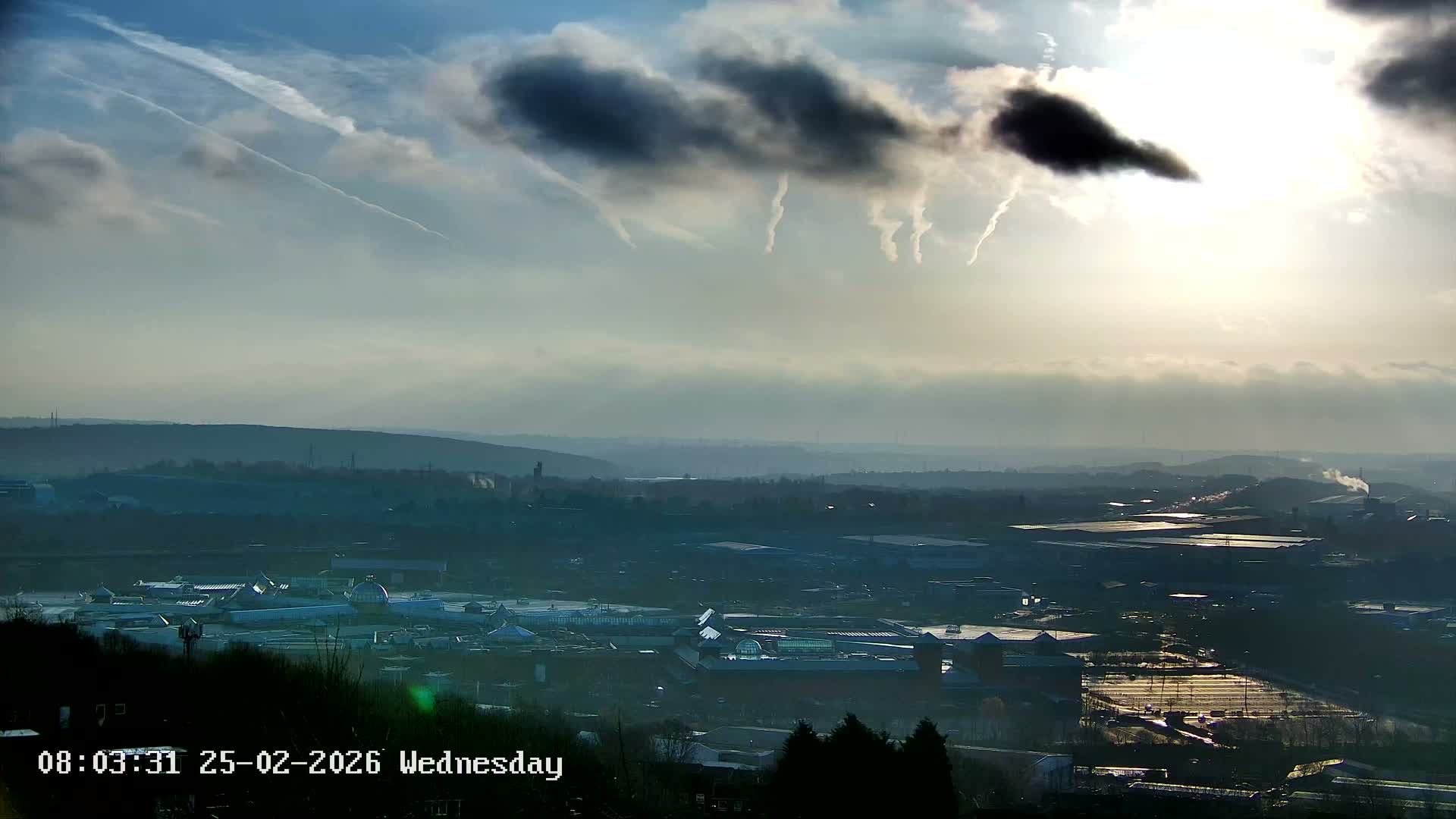 Sheffield, Tinsley Industrial Area fron Don Valley Skyline Live Cam - Sheffield, South Yorkshire, Yorkshire and the Humber, England, United Kingdom