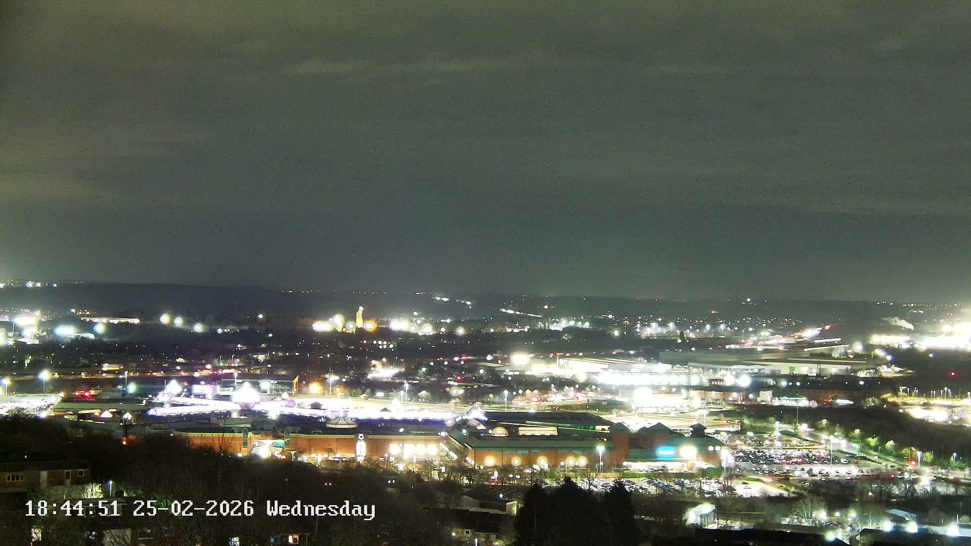 Sheffield, Tinsley Industrial Area fron Don Valley Skyline Live Cam - Sheffield, South Yorkshire, Yorkshire and the Humber, England, United Kingdom