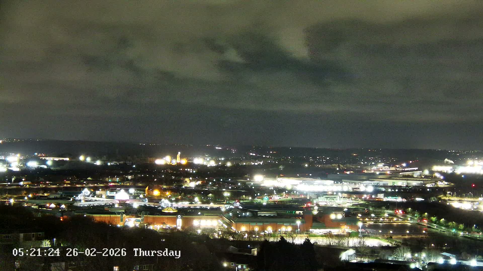 Sheffield, Tinsley Industrial Area fron Don Valley Skyline Live Cam - Sheffield, South Yorkshire, Yorkshire and the Humber, England, United Kingdom
