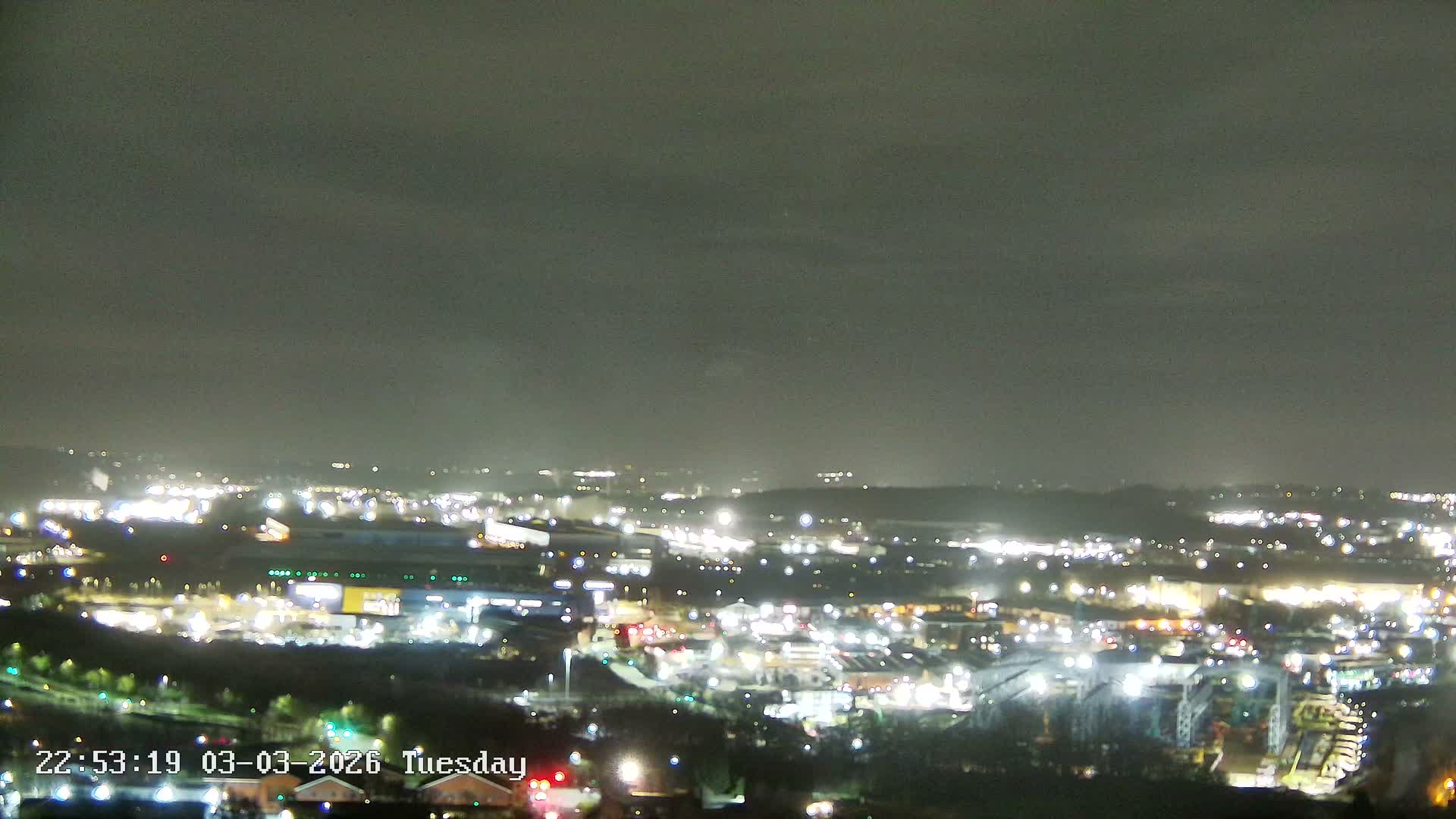 Sheffield, Tinsley Industrial Area fron Don Valley Skyline Live Cam - Sheffield, South Yorkshire, Yorkshire and the Humber, England, United Kingdom