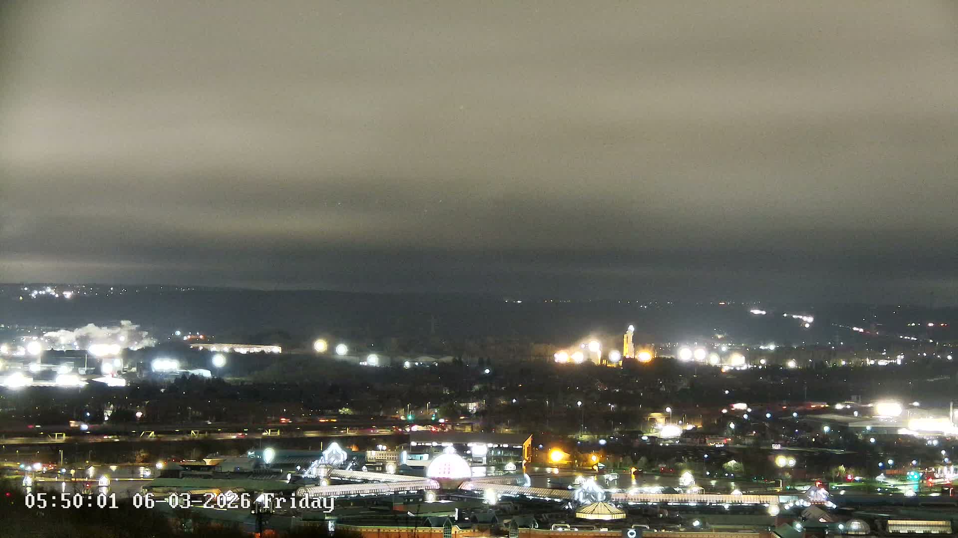 Sheffield, Tinsley Industrial Area fron Don Valley Skyline Live Cam - Sheffield, South Yorkshire, Yorkshire and the Humber, England, United Kingdom