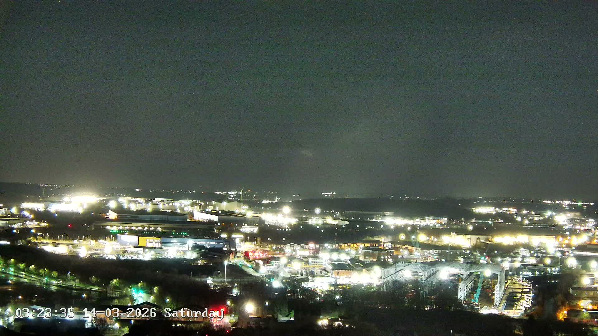 Sheffield, Tinsley Industrial Area fron Don Valley Skyline Live Cam - Sheffield, South Yorkshire, Yorkshire and the Humber, England, United Kingdom