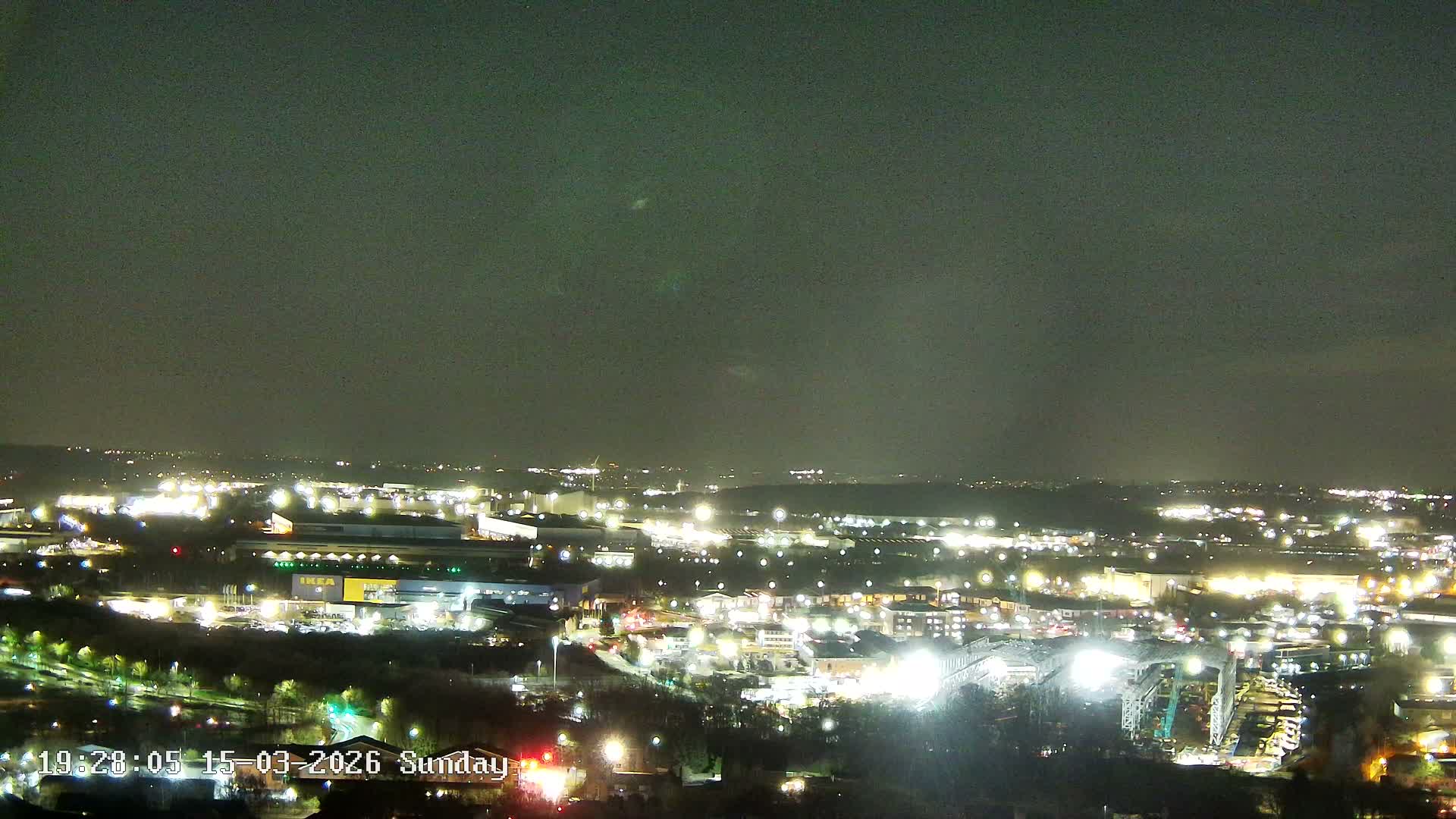 Sheffield, Tinsley Industrial Area fron Don Valley Skyline Live Cam - Sheffield, South Yorkshire, Yorkshire and the Humber, England, United Kingdom