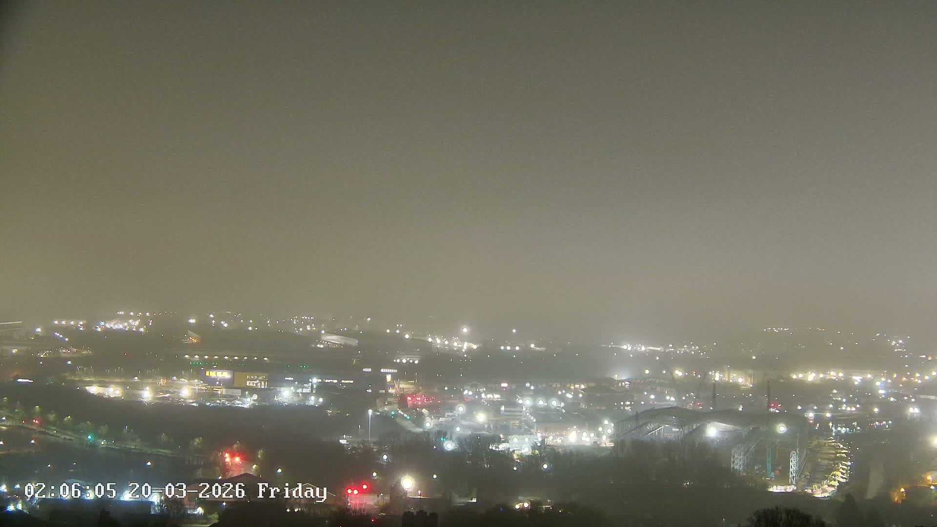 Sheffield, Tinsley Industrial Area fron Don Valley Skyline Live Cam - Sheffield, South Yorkshire, Yorkshire and the Humber, England, United Kingdom