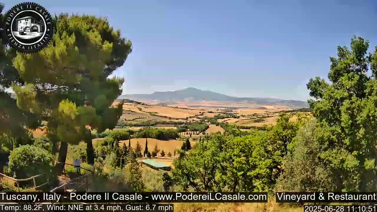 Podere Il Casale Live Cam- Pienza, Tuscany, Italy
