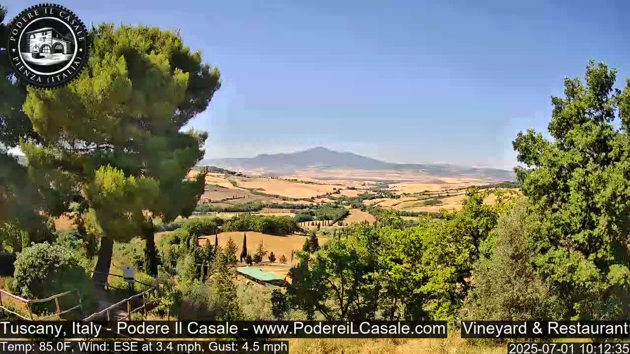 Podere Il Casale Live Cam- Pienza, Tuscany, Italy