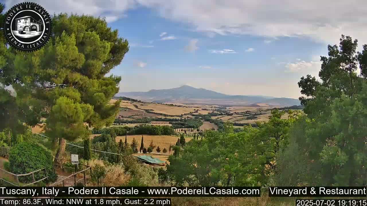 Podere Il Casale Live Cam- Pienza, Tuscany, Italy
