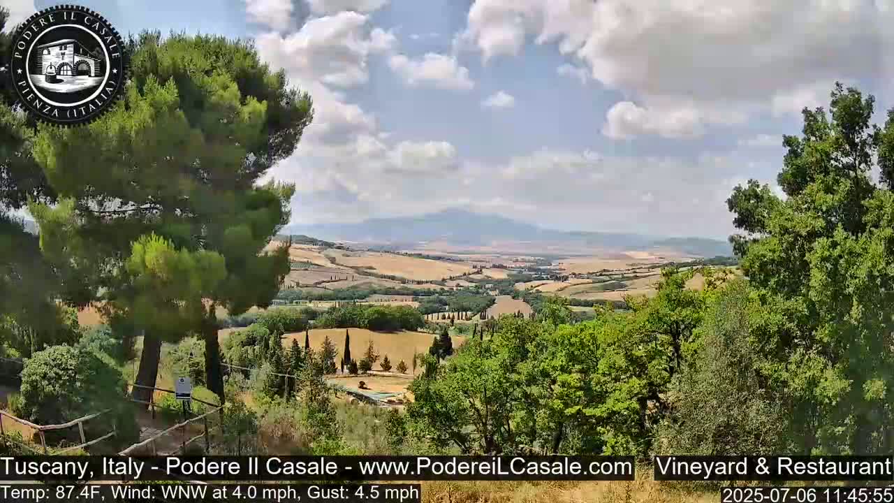 Podere Il Casale Live Cam- Pienza, Tuscany, Italy