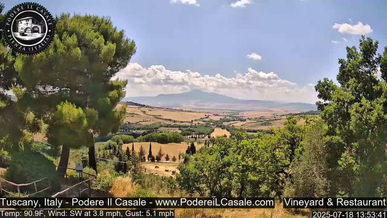 Podere Il Casale Live Cam- Pienza, Tuscany, Italy