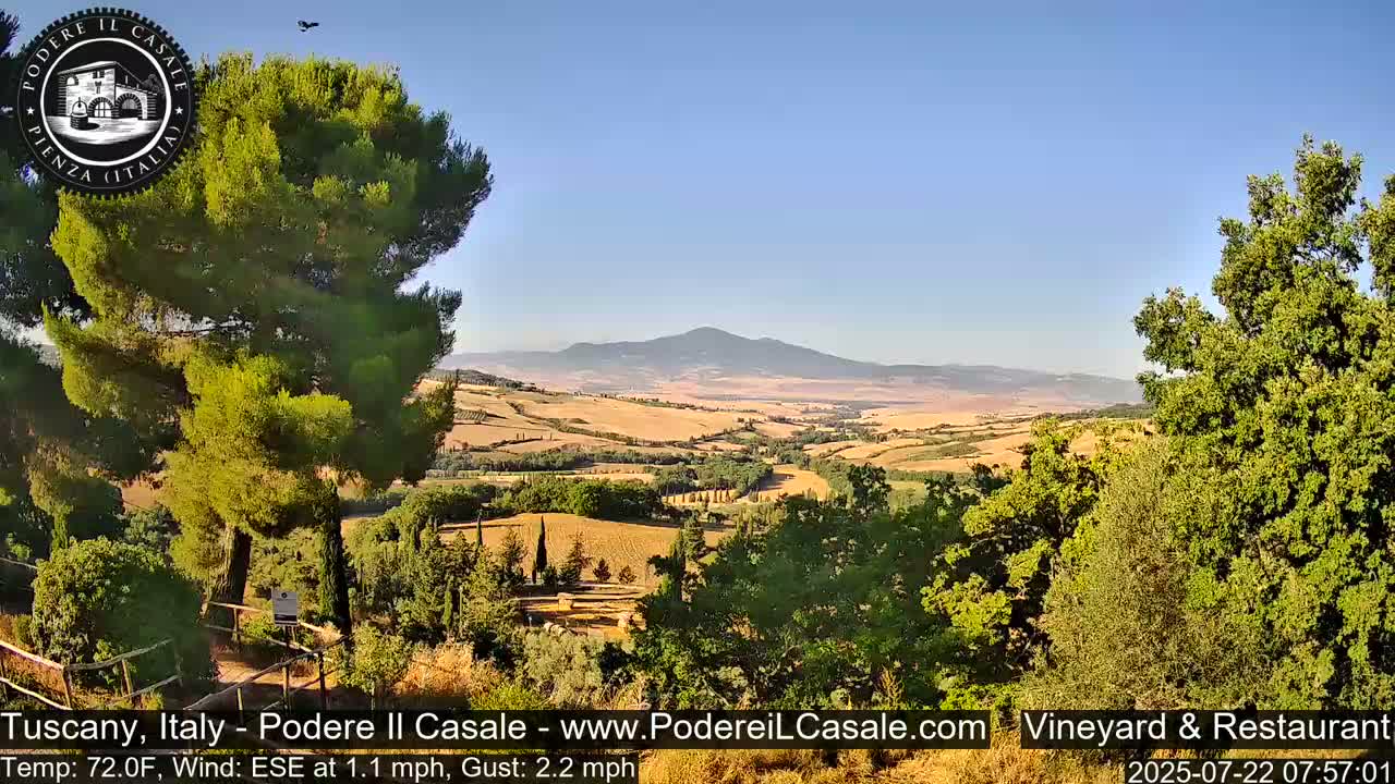 Podere Il Casale Live Cam- Pienza, Tuscany, Italy