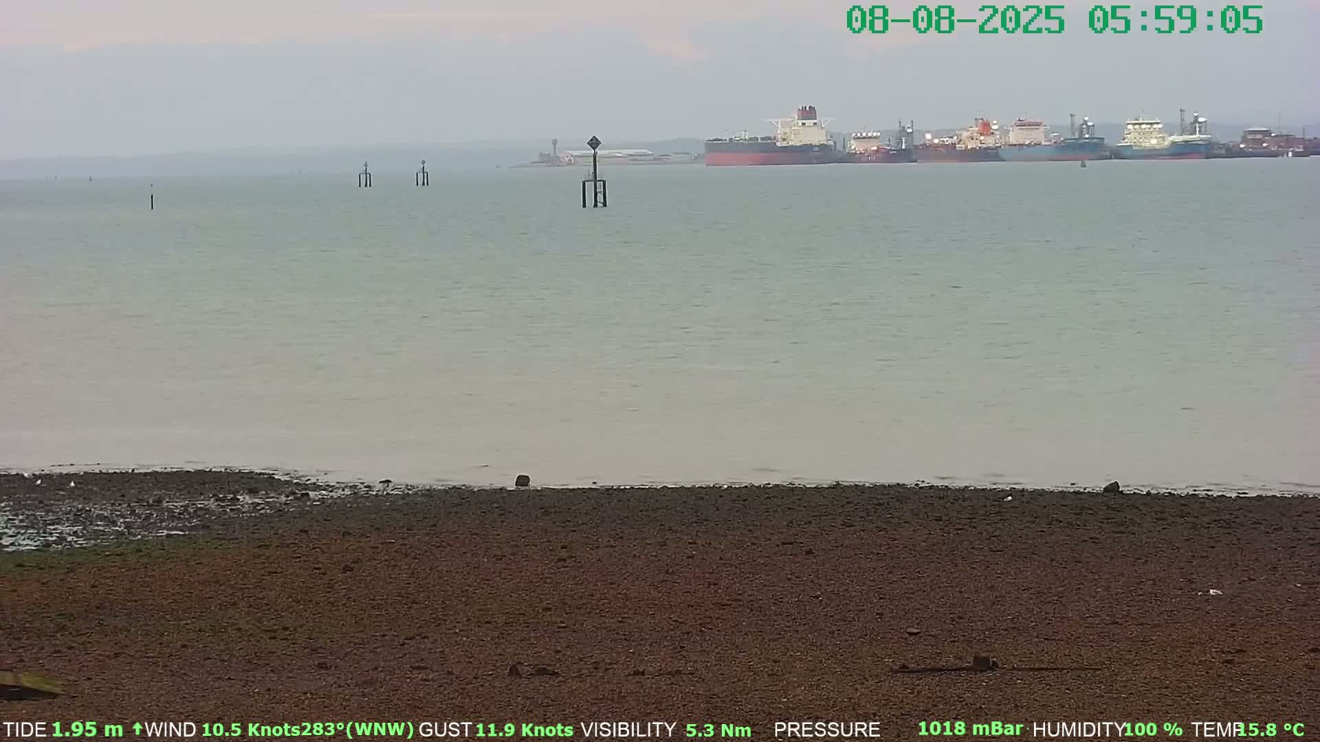 Netley,  The Solent Water Shipspotting Live Cam - Borough of Eastleigh, Hampshire, South East, England, United Kingdom