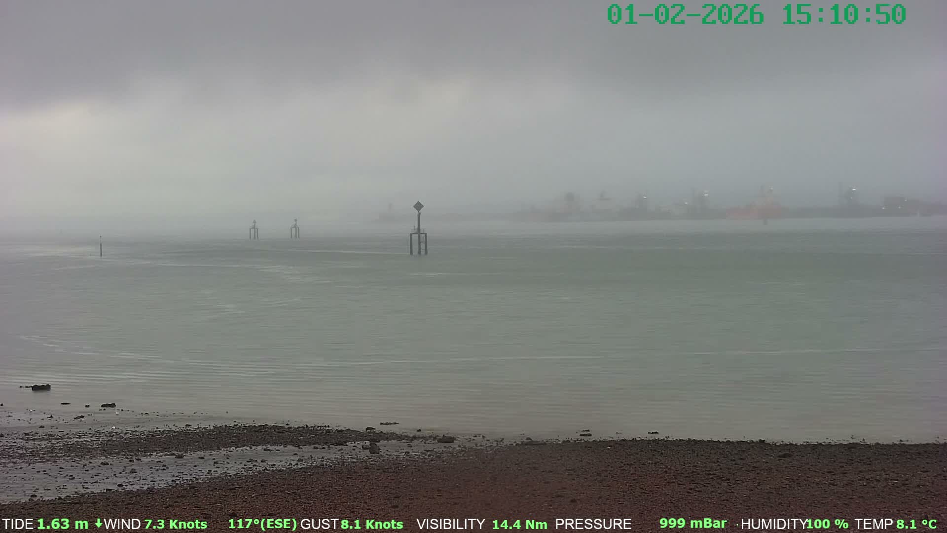 Netley,  The Solent Water Shipspotting Live Cam - Borough of Eastleigh, Hampshire, South East, England, United Kingdom