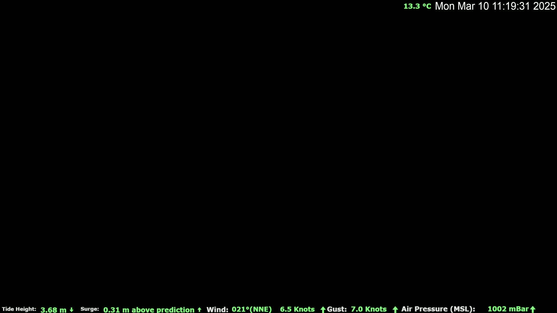 A completely black image shows a temperature of 13.3 degrees Celsius.