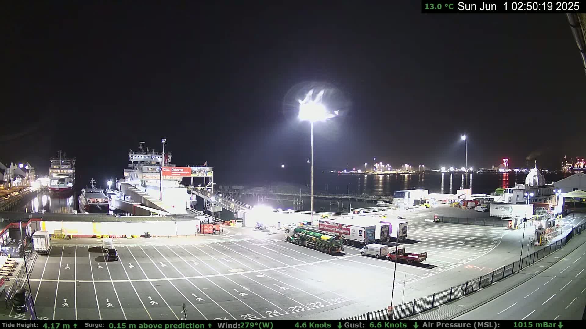 Southampton Vehicle Ferry Terminal Live Cam -  Southampton, Hampshire, South East, England, United Kingdom